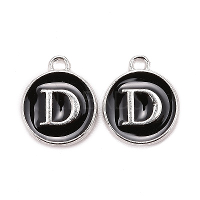 Platinum Plated Alloy Charms LS-ENAM-S118-02D-P-1