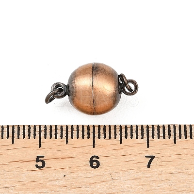 Brass Magnetic Clasps with Loops KK-E268-10mm-R-NR-1