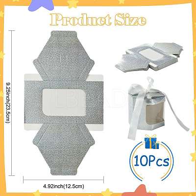 Hexagon Laser Window Paper Gift Boxes CON-FZC0002-001B-03-1