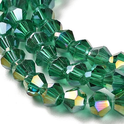 Transparent Electroplate Glass Beads Strands EGLA-A039-T2mm-B10-1
