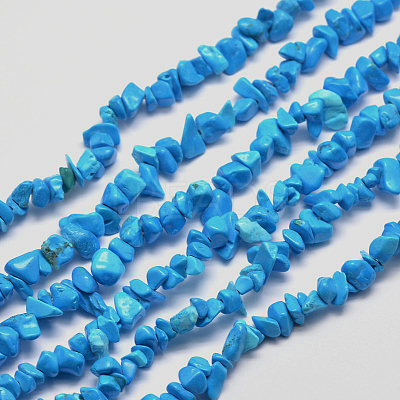Synthetic Turquoise Chip Bead Strands G-M205-54-1
