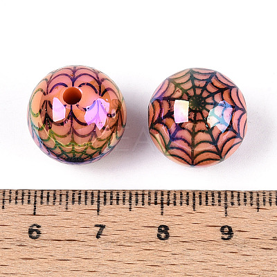 UV Plating Opaque Acrylic Beads OACR-T028-69A-1