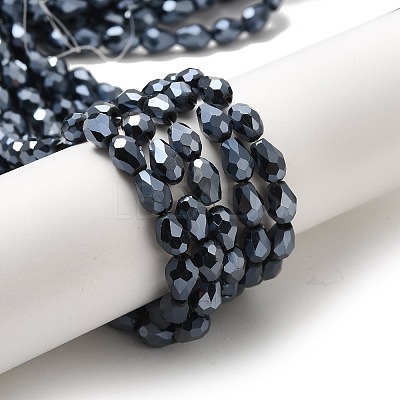 Electroplate Glass Beads Strands EGLA-D017-7x5mm-2-1