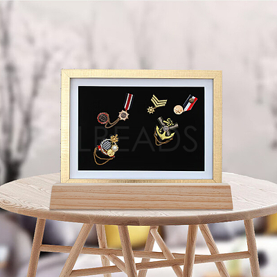 Wood Brooch Storage Holder ODIS-WH0038-129-1