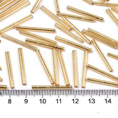 Electroplate Glass Bugle Beads SEED-S043-02B-01-1