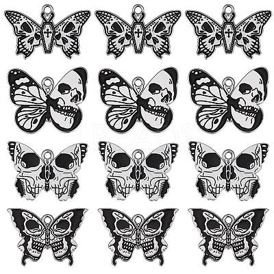 20Pcs 4 Style Halloween Alloy Enamel Pendants ENAM-SC0003-99-1