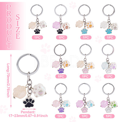 Alloy Enamel & Acrylic Keychain KEYC-TAC00033-1