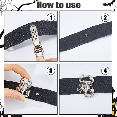 16Bags Scorpion Alloy with Iron Decorative Rivets BUTT-FH0001-035D-1