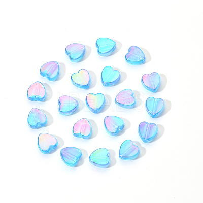 100Pcs Eco-Friendly Transparent Acrylic Beads TACR-YW0001-07F-1