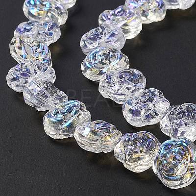 Electroplate Glass Beads Strands EGLA-L040-AB01-1
