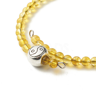 Reiki Crystal Natural Mixed Stone Beads Bangle for Girl Women BJEW-JB06802-1