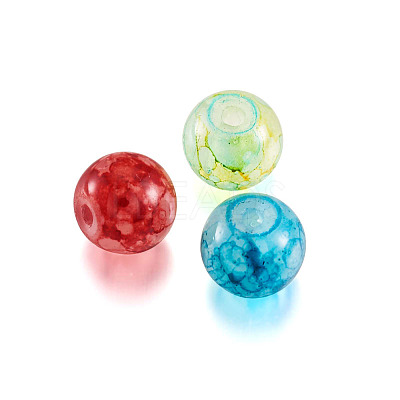 Spray Painted Glass Beads GLAA-TA0001-03-1