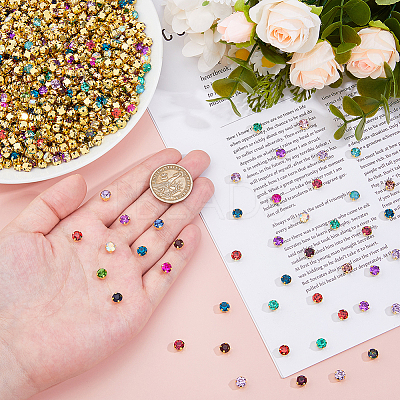 480pcs Glass Sew on Rhinestone FIND-HS0001-62B-1