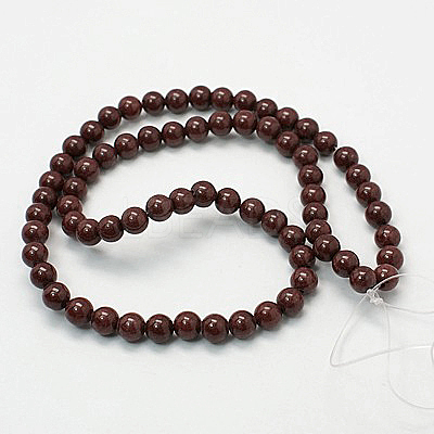 Natural Mashan Jade Round Beads Strands G-D263-8mm-XS05-1