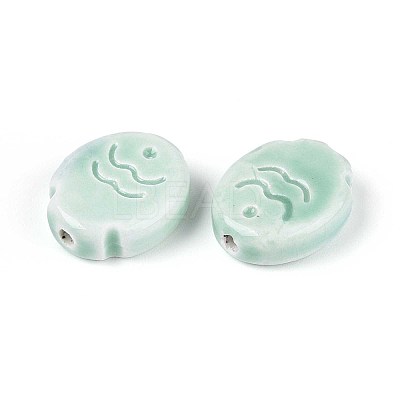 Handmade Porcelain Ceramic Beads PORC-T133-24B-1