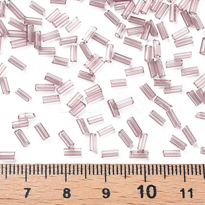 Transparent Glass Bugle Beads SEED-N005-001-C09-1
