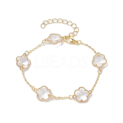 Glass Flower Links Bracelets & Necklaces Kits SJEW-JS01293-1