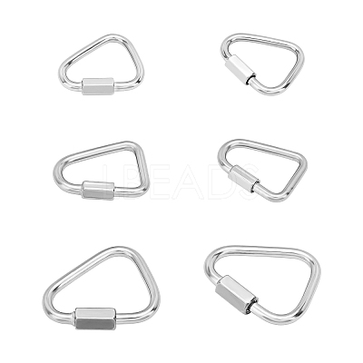 Stainless Steel Screw Carabiner Lock Charms KEYC-UN0001-02P-1