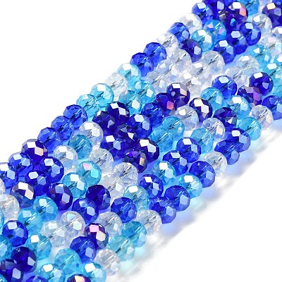 Glass Beads Strands EGLA-A034-M8mm-25-1