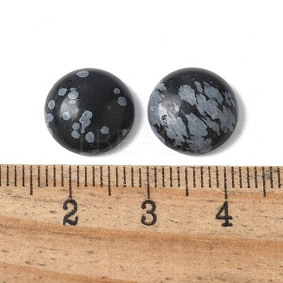 Natural Snowflake Obsidian Cabochons G-Z075-06E-1