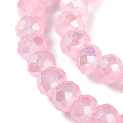 Baking Electroplate Glass Beads Strands DGLA-A039-J10mm-B15-1