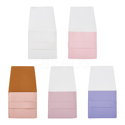 5Pcs 5 Ccolors Square PU Leather Envelope Pouches ABAG-TA0001-77-1