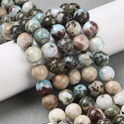 Natural Larimar Beads Strands G-P524-A02-03-1