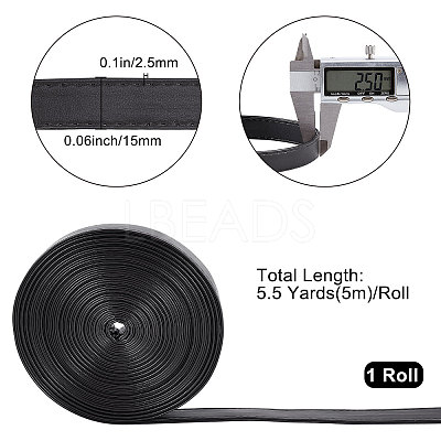 Flat PU Imitation Leather Cord LC-WH0006-05D-02-1