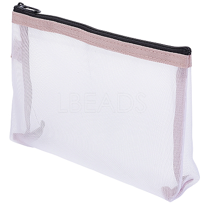 3Pcs 3 Colors Nylon Mesh Storage Zipper Bags ABAG-CN0001-59-1
