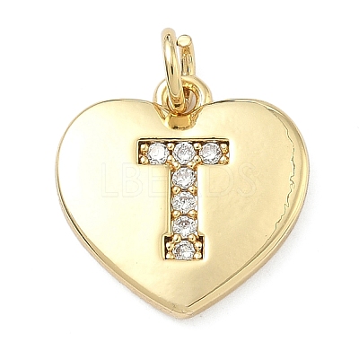 Brass Micro Pave Clear Cubic Zirconia Pendants KK-D229-01G-20-1