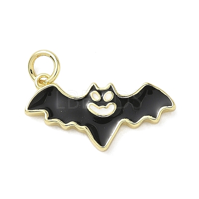 Halloween Theme Brass Enamel Pendants KK-L248-01G-01-1