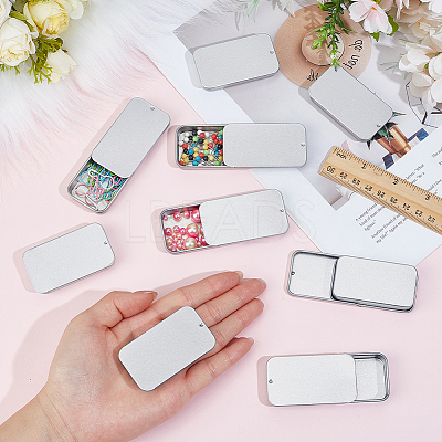80Pcs Slide Top Tinplate Trinket Storage Boxes CON-WA0001-03-1