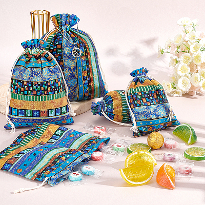 20Pcs 3 Styles National Style Cloth Storage Bag ABAG-CA0001-09-1