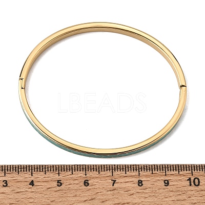 304 Stainless Steel Enamel Hinged Cuff Bangles for Women SA-CBAC920-15G-01G-1