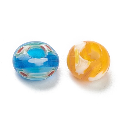 Handmade Millefiori Lampwork European Beads LPDL-L010-01-1