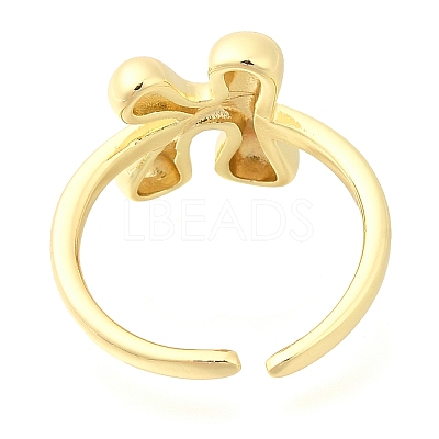 Rack Plating Brass Open Cuff Rings RJEW-S394-01G-K-1