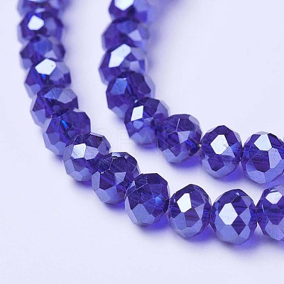 Electroplate Glass Beads Strands EGLA-A044-T1mm-A06-1