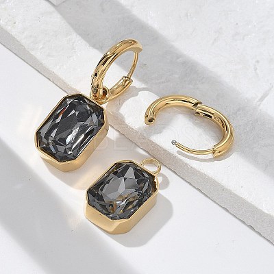Ion Plating(IP) 304 Stainless Steel Hoop Earring Hand Polished EJEW-C017-06G-02-1