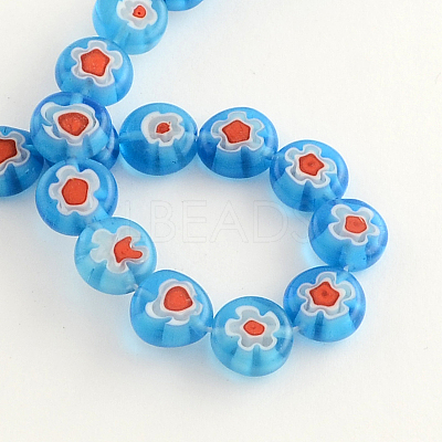 Handmade Millefiori Glass Bead Strands LK-R006-15D-1