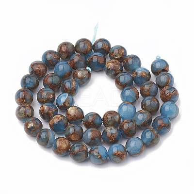 Natural Chalcedony Beads Strands G-S333-10mm-014C-1