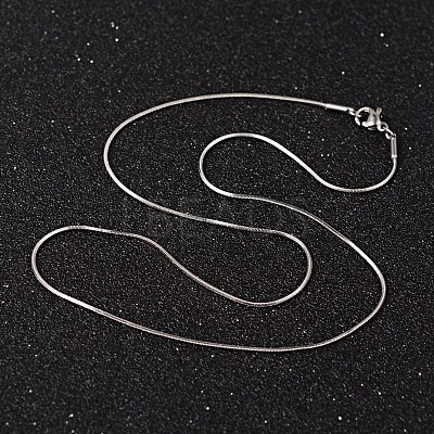 Non-Tarnish 304 Stainless Steel Snake Chain Necklaces X-NJEW-O096-16-1
