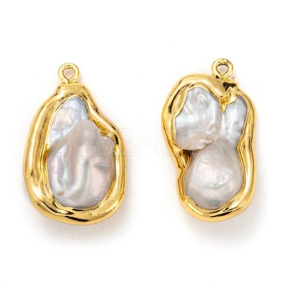 Natural Baroque Pearl Pendants KK-H745-02G-1