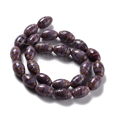 Handmade Gold Sand Lampwork Beads LAMP-F020-35E-1