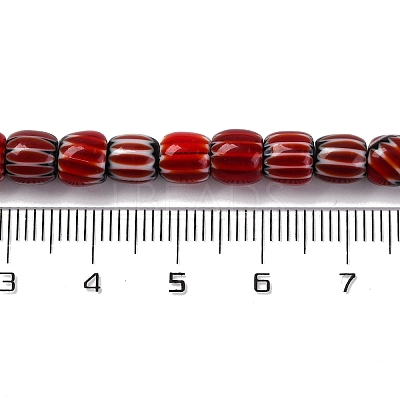 Handmade Lampwork Chevron Beads Strands LAMP-K041-01A-09-1