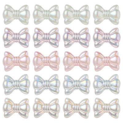 UV Plating Luminous Transparent Acrylic Beads OACR-P010-08-1