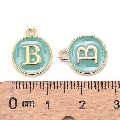 Golden Plated Alloy Enamel Charms X-ENAM-S118-05B-1
