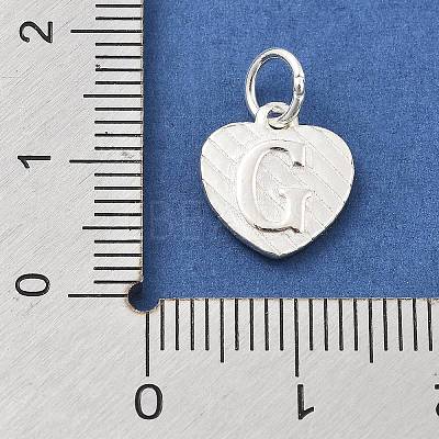 925 Sterling Silver Heart with Capital Letter Charms STER-S009-13G-S-1