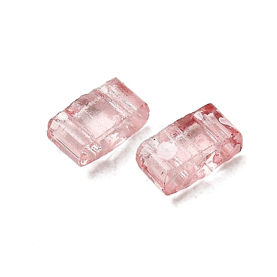 2-Hole Transparent Glass Seed Beads SEED-S023-30B-30-1