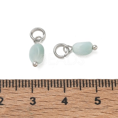 Natural Glass Pendants PALLOY-JF06036-1