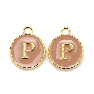Golden Plated Alloy Enamel Charms ENAM-S118-06P-1